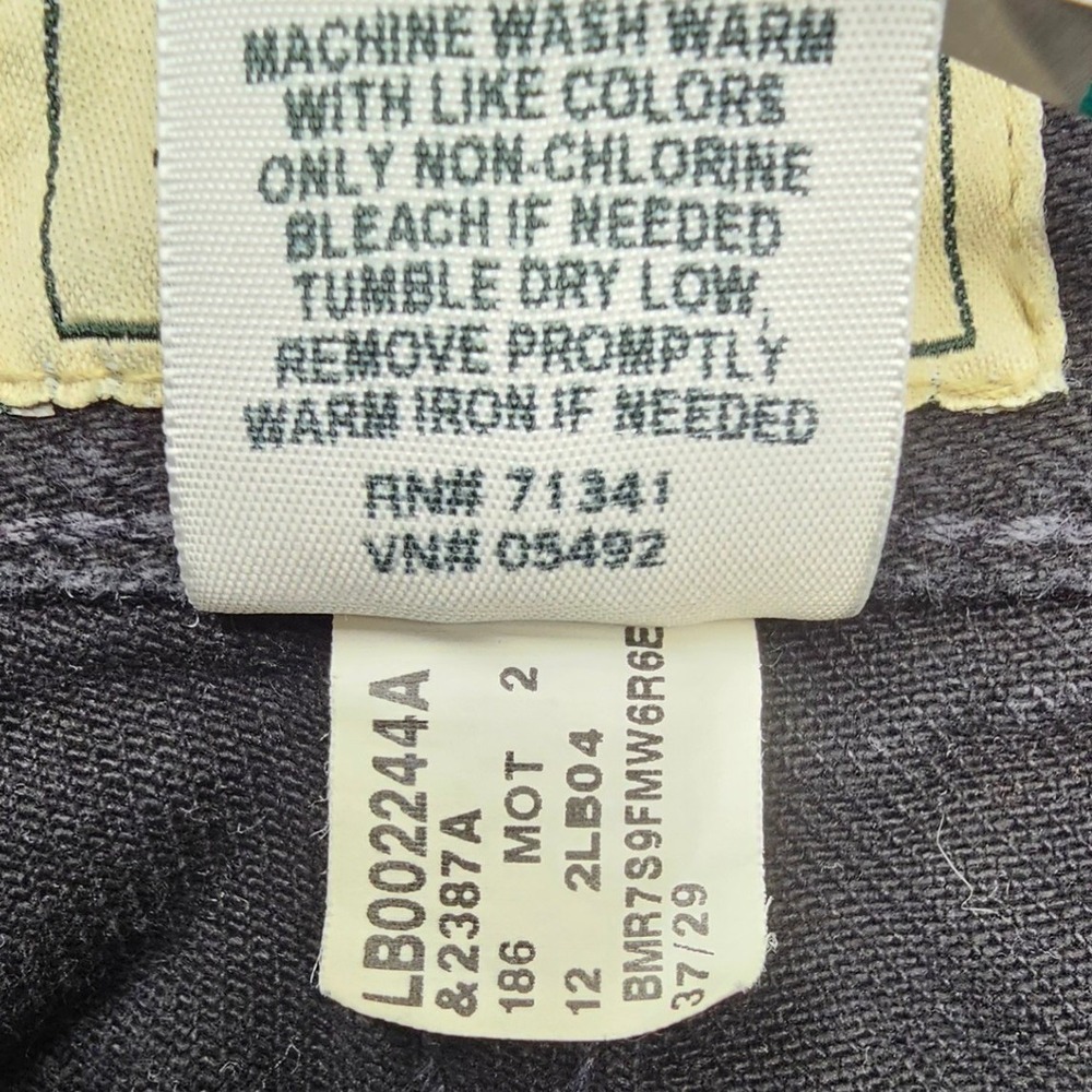 LL Bean Mens Classic Fit Black Denim Jeans 37x29 Straight Leg 100% Cotton 220626 - Picture 12 of 12